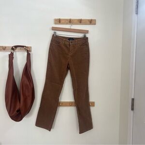 Talbots Brown corduroy khaki boot let Leg Women's Jeans size 4p no flaws